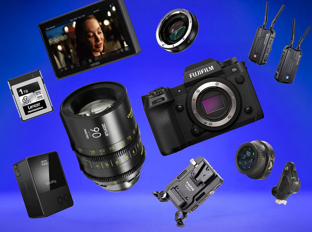 Fujifilm X-H2S 6K cinema rig + 90mm DZO macro